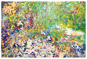 "Puisaye, Jardin des contes" Aq. 103H x 153L cm, 2919, Col. privée France