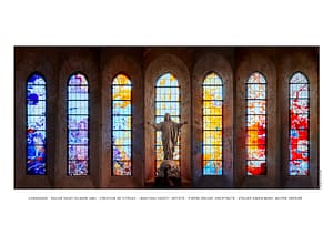Vitraux du choeur de l'église Saint Gildard de Longuesse, Val d'Oise, 2016