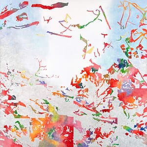 "Jardin Panseur de secrets", Acryl. et feuilles d'or sur toile, 240 X 240 cm, 2001, Coll. de l'artiste. Jean-Paul Agosti