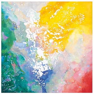 "Jardin des noces", Acryl. et feuilles d'or, 240 x 240 cm, 2011, Col. privée Suisse. Jean-Paul Agosti