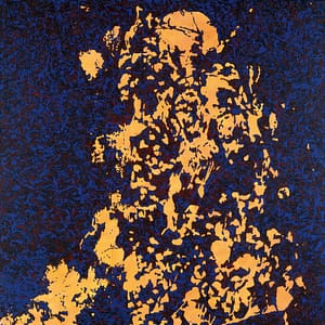 "Portrait d'Orphée", Acryl. sur toile, 200 x 200 cm, 1994.Commande public pour le collège André Malraux à Paron, Yonne. Jean-Paul Agosti